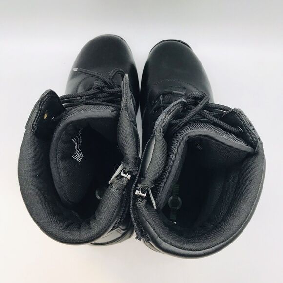 Interceptor MNIN0440111 Black Leather Men's 12 Side Zip Lace Up Tactical Boots - Picture 7 of 13